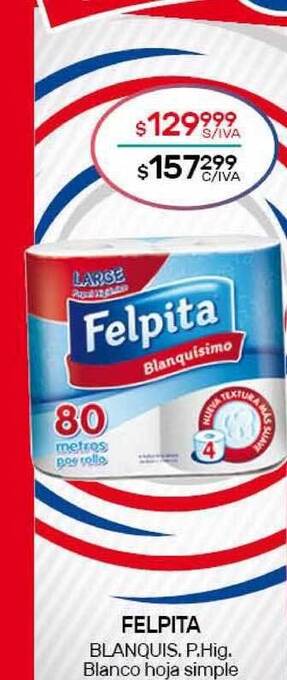 Nini Mayorista Felpita Blanquis P. Hig. Blanco Hoja Simple oferta