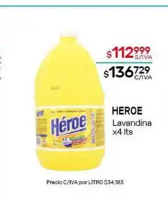 Nini Mayorista Heroe Lavandina x 4lts oferta