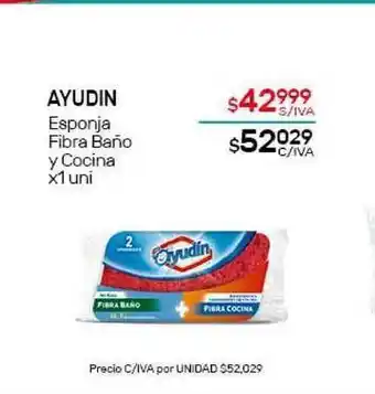 Nini Mayorista Ayudin Esponja Fibra Baño Y Cocina x 1 uni oferta