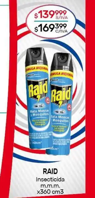 Nini Mayorista Raid Insecticida M.m.m. x 360cm3 oferta