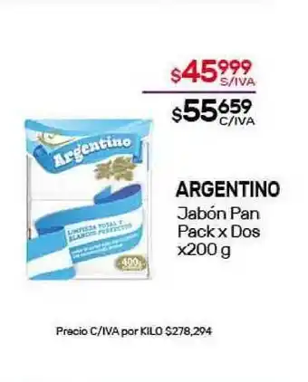 Nini Mayorista Argentino Jabon Pan Pack X Dos X200g oferta