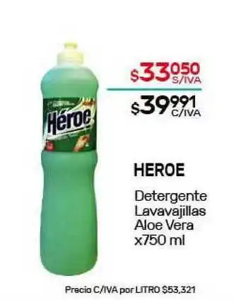 Heroe Detergente Lavavajillas Aloe Vera X750ml