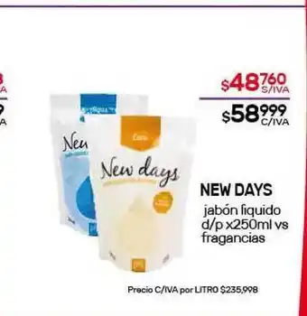 Nini Mayorista New Days Jabón Líquido D P X250ml Vs Fragancias oferta