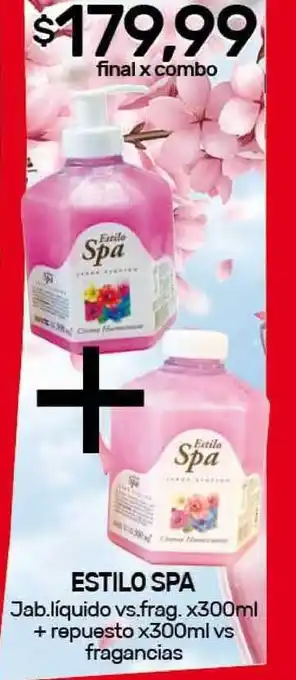 Nini Mayorista Estilo Spa Jab.líquido Vs.frag. X300ml + Repuesto X300ml Vs Fragancias oferta
