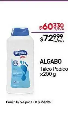 Nini Mayorista Algabo Talco Pedico X200 G oferta
