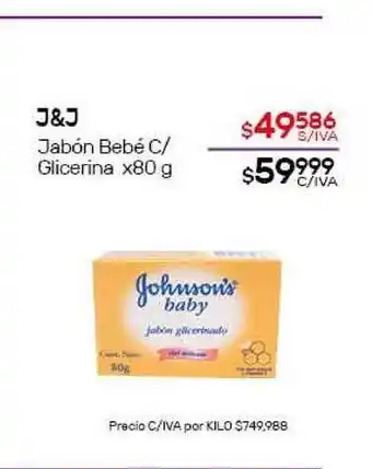 Nini Mayorista J&j Jabón Bebé C Glicerina x 80g oferta