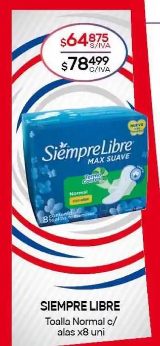 Nini Mayorista Siempre Libre Toalla Normal C Alas x 8 uni oferta