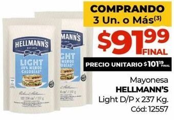 Diarco Mayonesa hellmann's 237g oferta