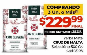 Diarco Yerba mate cruz de malta 500g oferta