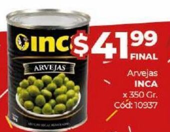Diarco Arvejas inca 350g oferta