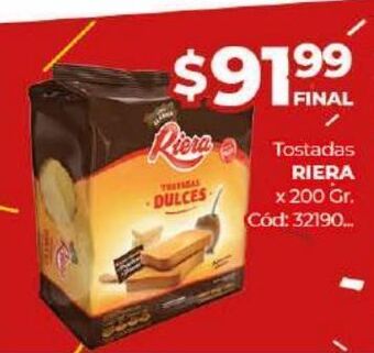 Diarco Tostadas riera x 200 oferta