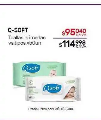 Nini Mayorista Q-soft Toallas Húmedas Vs.tipos X50un oferta