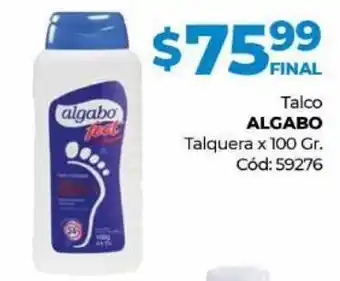 Diarco Talco algabo talquera x 100g oferta