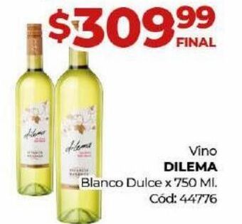 Diarco Vino dilema blanco dulce 750ml oferta