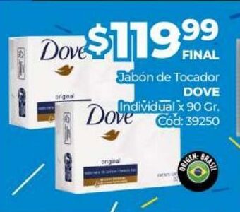 Diarco Jabón de tocador dove individual 90g oferta