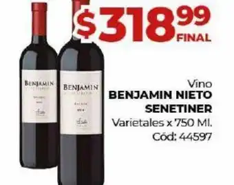 Diarco Vino benjamín nieto senetiner 750ml oferta