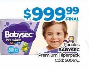 Diarco Pañales babysec premium hiperpack oferta