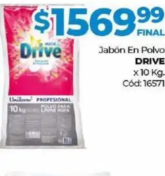 Diarco Jabón en polvo drive 10kg oferta