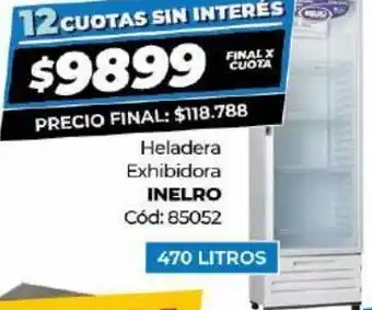 Diarco Heladera exhibidora inelro 470 l oferta