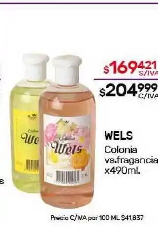 Nini Mayorista Wels Colonia Vs.fragancia x 490ml oferta
