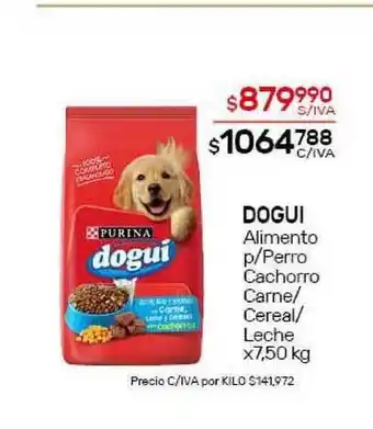 Nini Mayorista Dogui Alimento P Perro Cachorro Carne Cereal Leche X7.50 Kg oferta