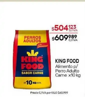 Nini Mayorista King Food Alimento P Perro Adulot Carne X10 Kg oferta