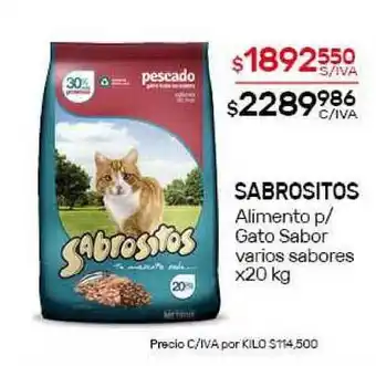 Nini Mayorista Sabrositos Alimento P Gato Sabor Varios Sabores x 20g oferta