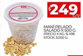 Supermercados DIA Maní Pelado Salado x 500 g. oferta