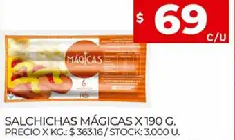 Supermercados DIA Salchichas Mágicas x 190 g oferta