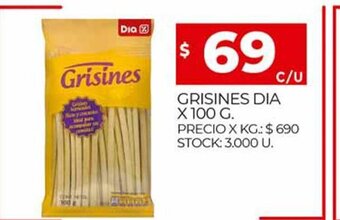 Supermercados DIA Grisines Dia x 100g oferta