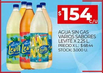Supermercados DIA Agua Sin Gas Varios Sabores Levité oferta
