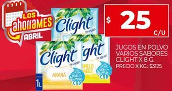 Supermercados DIA Clight Jugos En Polvo Varios Sabores x 8g oferta