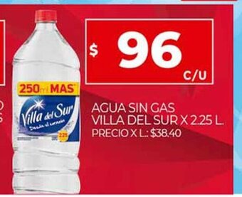 Supermercados DIA Agua Sin Gas Villa Del Sur x 2.25 L oferta