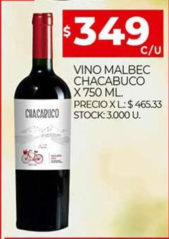 Supermercados DIA Vino Malbec Chacabuco x 750ml oferta