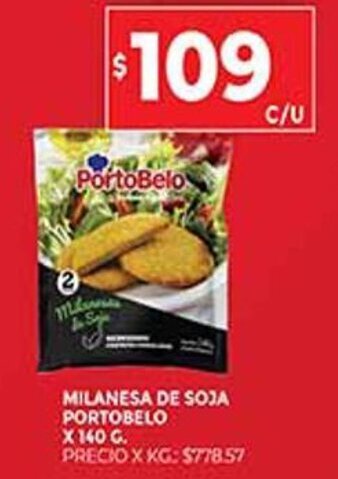 Supermercados DIA Milanesa De Soja Portobelo x 140g oferta