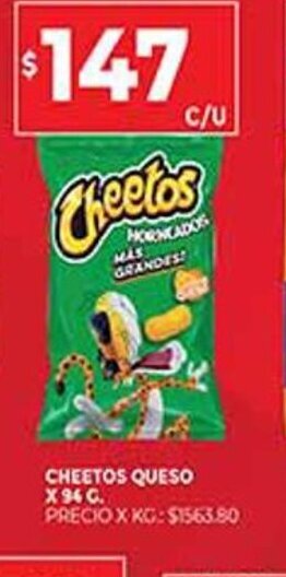 Supermercados DIA Cheetos Queso x 94 g oferta