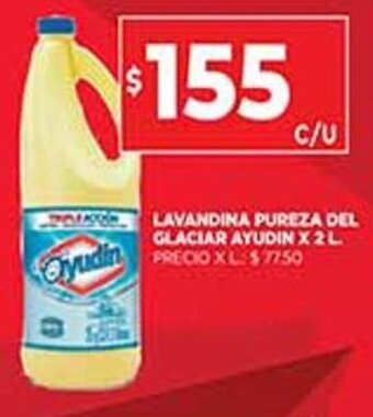 Supermercados DIA Ayudin Lavandina Pureza Del Glaciar x 2 L oferta