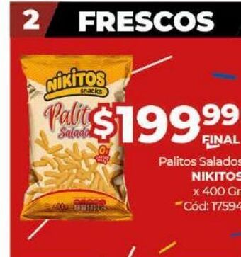 Diarco Palitos salados nikitos oferta