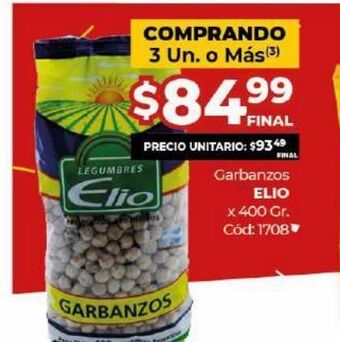 Diarco Garbanzos elio oferta