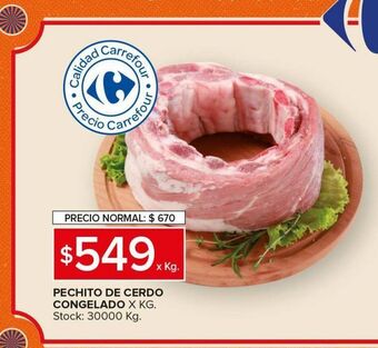 Carrefour Maxi Pechito de cerdo congelado oferta