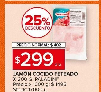 Carrefour Maxi Jamón cocido feteado oferta