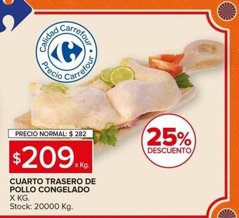 Carrefour Maxi Cuarto trasero de pollo congelado oferta