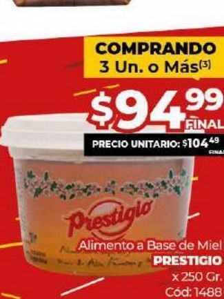 Diarco Alimento a base de miel prestigio oferta