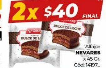 Diarco Alfajor nevares oferta