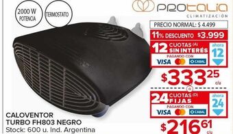 Carrefour Maxi Caloventor turbo negro oferta