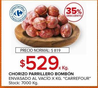Carrefour Maxi Chorizo parrillero bombon oferta