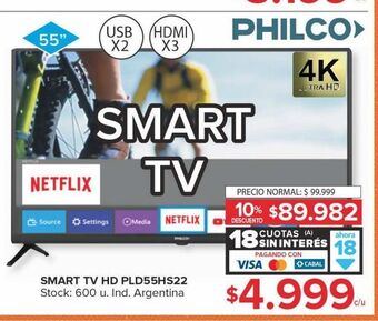Carrefour Maxi Smart tv philco oferta