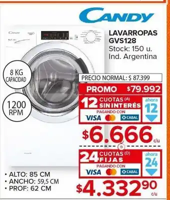Carrefour Maxi Lavarropas candy oferta
