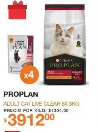 Puppis Purina ProPlan Adult Cat Live Clear 6x 3Kg oferta