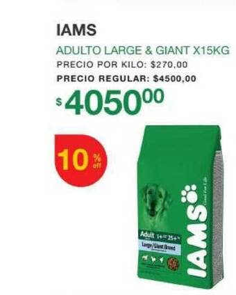 Puppis Iams Adulto Large & Giant X15Kg oferta